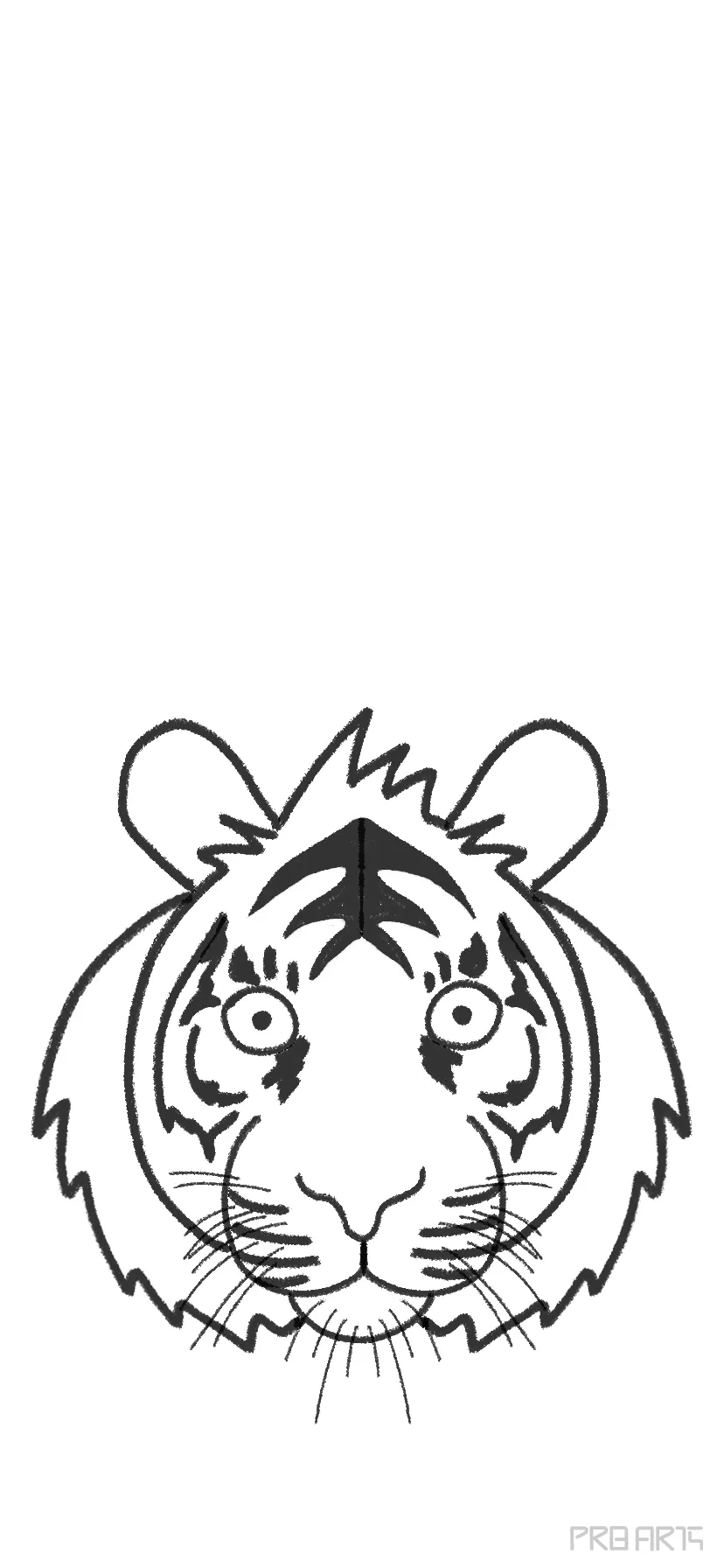 Discover 157+ tiger face drawing easy best - seven.edu.vn