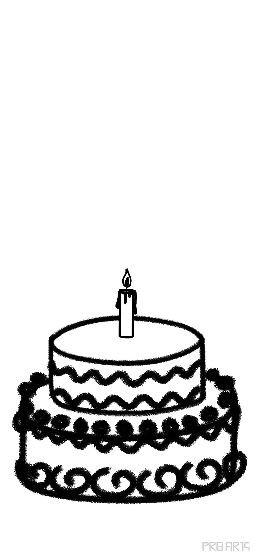 Cake Drawing - How To Draw A Cake Step By Step-saigonsouth.com.vn