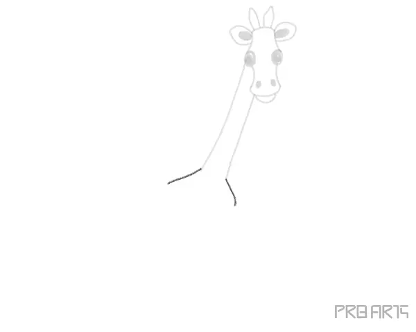 Easy Giraffe Cartoon Style Step-by-Step Drawing Tutorial for Kids - Step 08