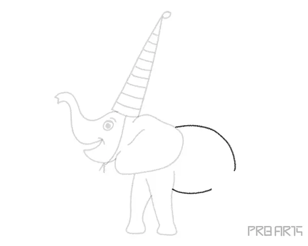 Step by Step Elephant Drawing Tutorial for Kids - 08