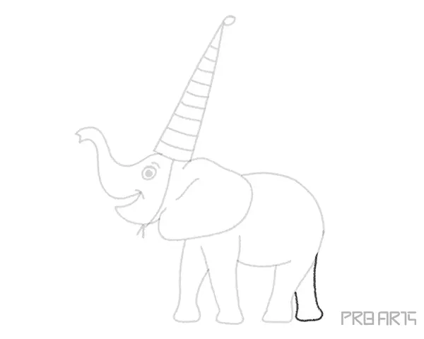 Step by Step Elephant Drawing Tutorial for Kids - 10
