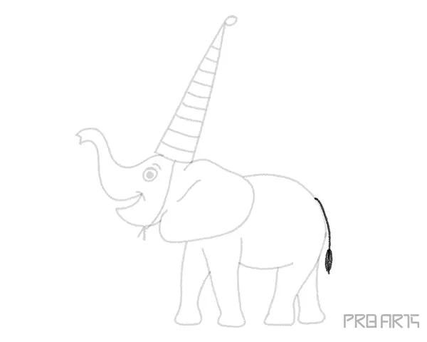 Step by Step Elephant Drawing Tutorial for Kids - 11