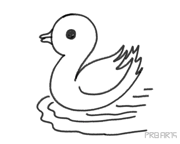 Cartoon Duck Drawing for Kids - PRB ARTS