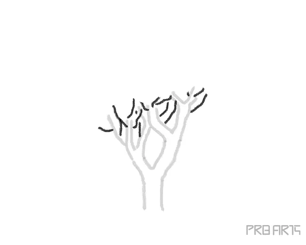 Drawing trees for kids- Step-by-Step Tree Drawing - Step 04