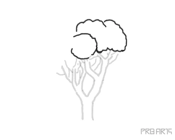 Drawing trees for kids- Step-by-Step Tree Drawing - Step 05