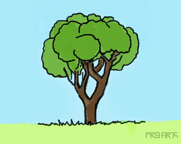 Drawing trees for kids- Step-by-Step Tree Drawing