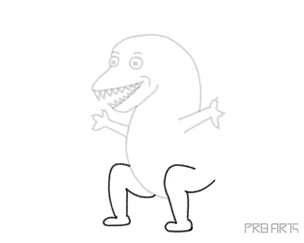 How To Draw A Funny Monster Easy Drawing Tutorial Step-by-Step Guide - Step 06