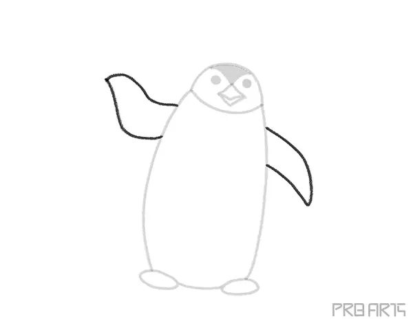 Penguin Step by Step Drawing Tutorial for Kids - Step 06