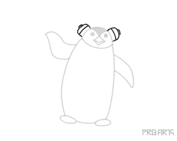 Penguin Step by Step Drawing Tutorial for Kids - Step 07