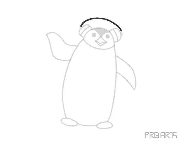 Penguin Step by Step Drawing Tutorial for Kids - Step 08