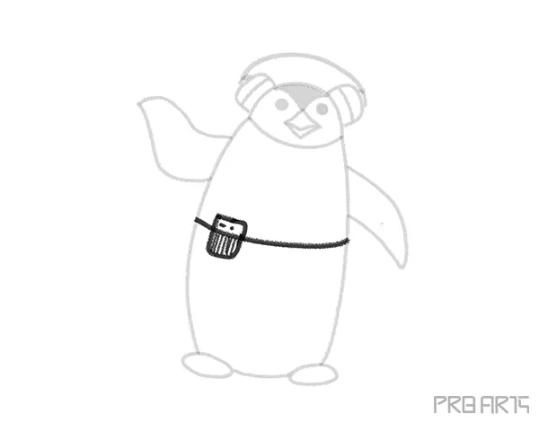 Penguin Step by Step Drawing Tutorial for Kids - Step 09