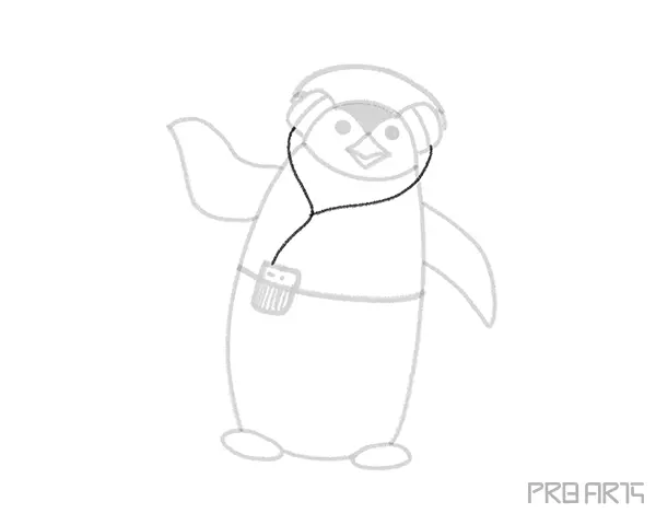 Penguin Step by Step Drawing Tutorial for Kids - Step 10