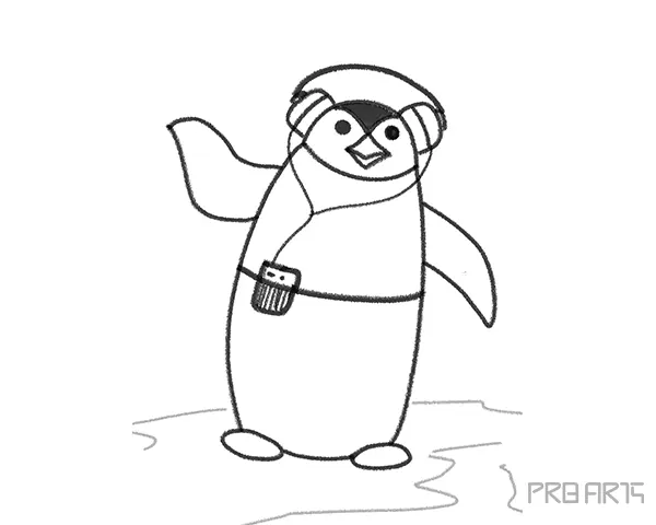 Penguin Step by Step Drawing Tutorial for Kids