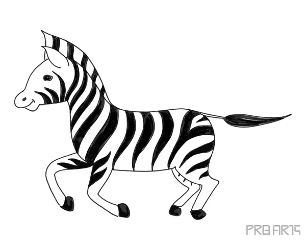 Zebra Drawing for Kids Easy Step-by-Step complete Guide Drawing Tutorial