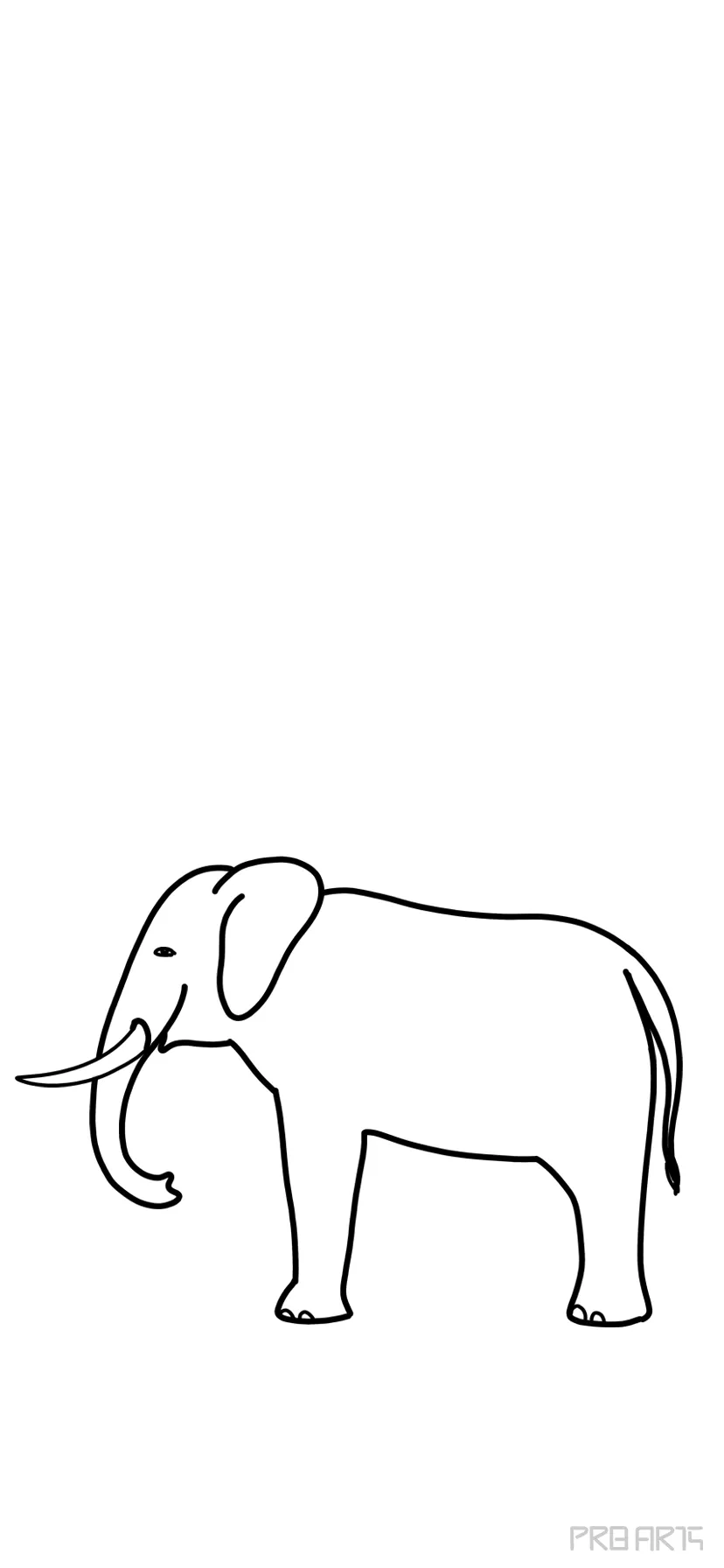 How to draw an African Elephant step by step – Easy Animals 2 Draw