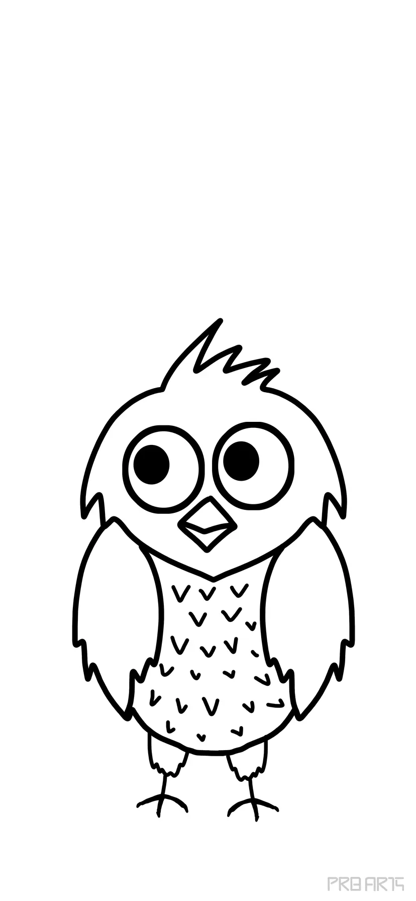 easy owl drawings for kids