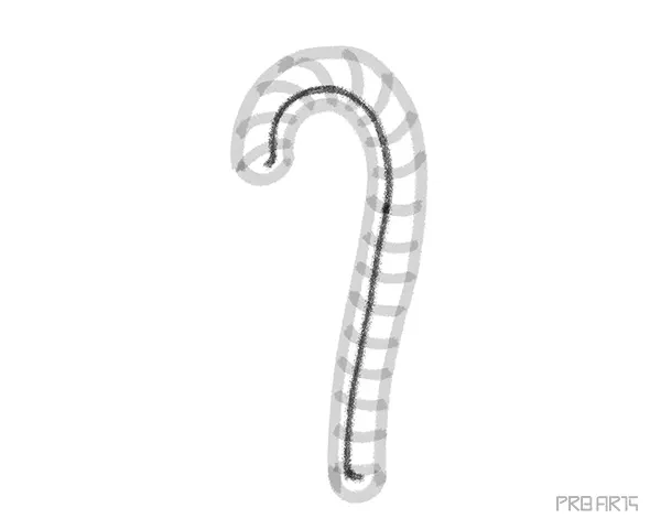 learn how to draw a candy cane an easy step-by-step drawing tutorial for beginners - 07