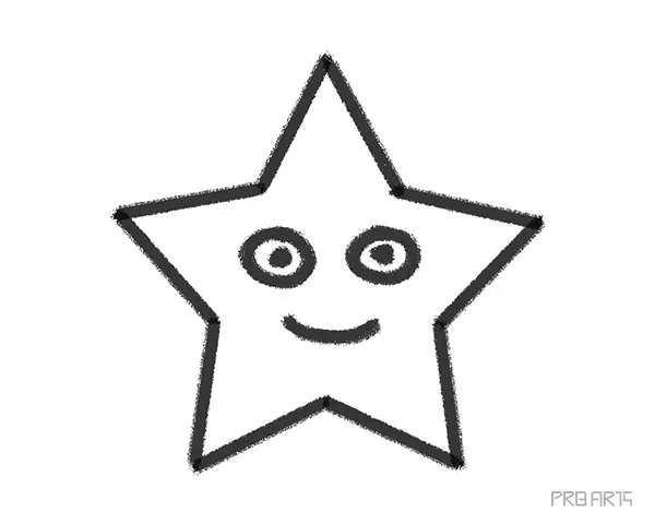learn how to draw a cartoon-style star with eyes and smiling expression this tutorial is created for kids and beginners - step 13