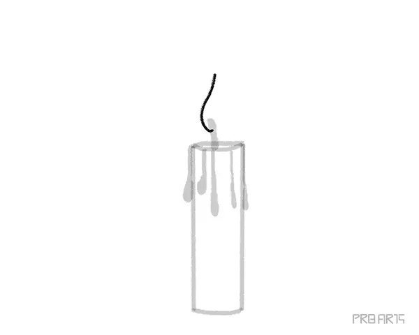 How to Draw A Candle an Easy Drawing Tutorial Created for Kids and Beginners - Step 07