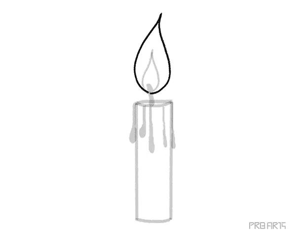 How to Draw A Candle an Easy Drawing Tutorial Created for Kids and Beginners - Step 09