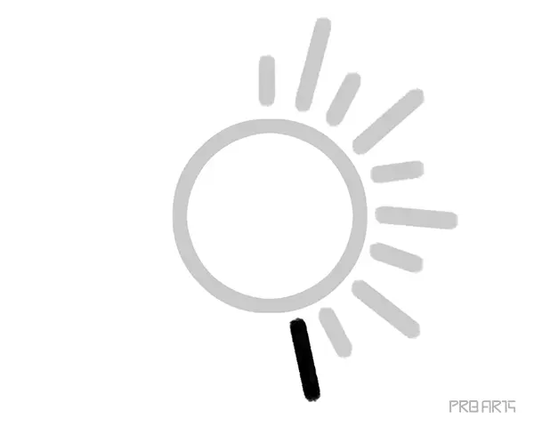 How to Draw The Sun Easy Outline Drawing Tutorial Step-by-Step Guide for Beginners - 11