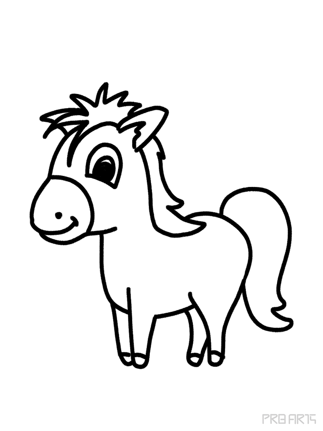 Pony Drawing Tutorial for Kids - PRB ARTS