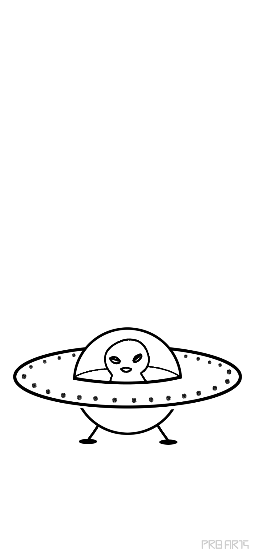 UFO Drawing Tutorial for kids - PRB ARTS