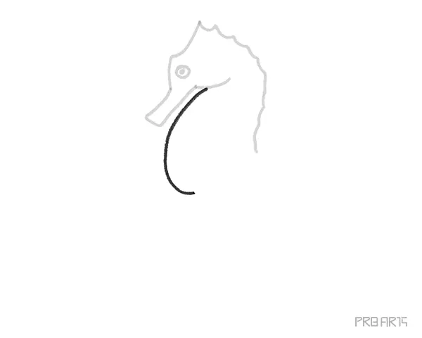 learn how to draw a cartoon-style seahorse with an easy step-by-step guide specially created for kids and beginners - 06