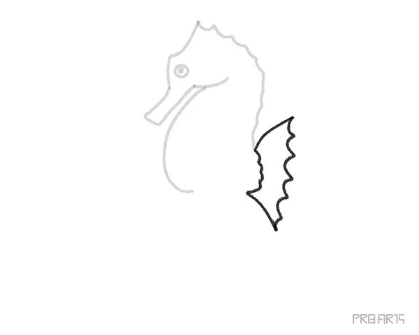 learn how to draw a cartoon-style seahorse with an easy step-by-step guide specially created for kids and beginners - 07