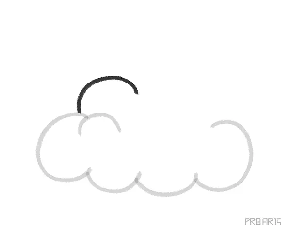 learn how to draw a cloud with simple and easy drawing steps created for kids and beginners - step 06