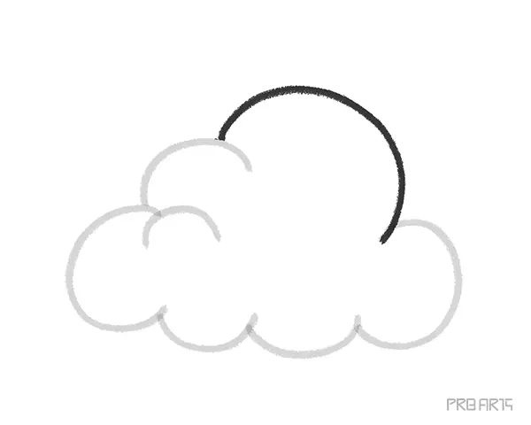learn how to draw a cloud with simple and easy drawing steps created for kids and beginners - step 07