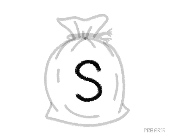 learn how to draw a money bag or dollar bag an easy step-by-step drawing tutorial created for kids and beginners - step 12