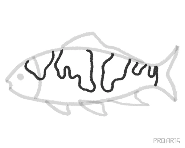 learn how to draw a koi fish super easy and simple steps to draw the fish anyone can practice this drawing tutorial - step 11