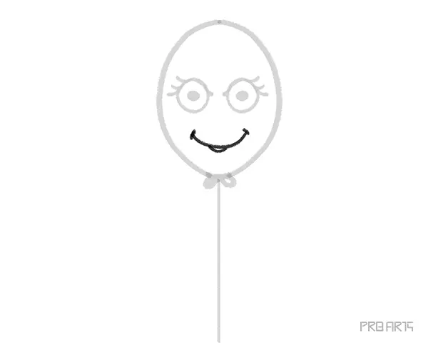 learn how to draw cartoon style balloon an easy step-by-step drawing tutorial created for kids - step 06