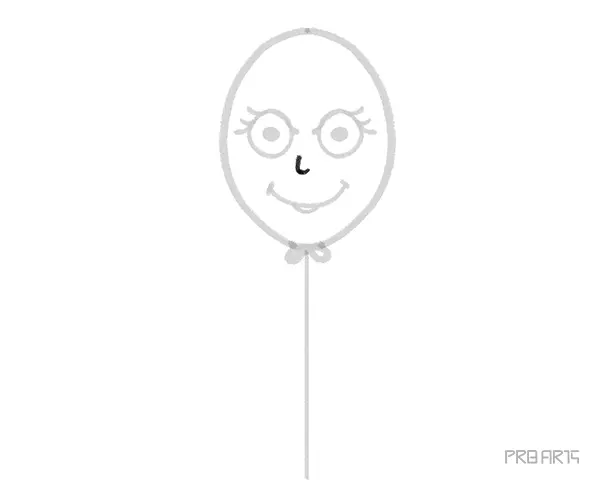 learn how to draw cartoon style balloon an easy step-by-step drawing tutorial created for kids - step 07