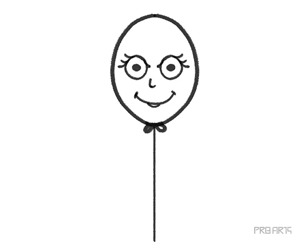 learn how to draw cartoon style balloon an easy step-by-step drawing tutorial created for kids - step 08