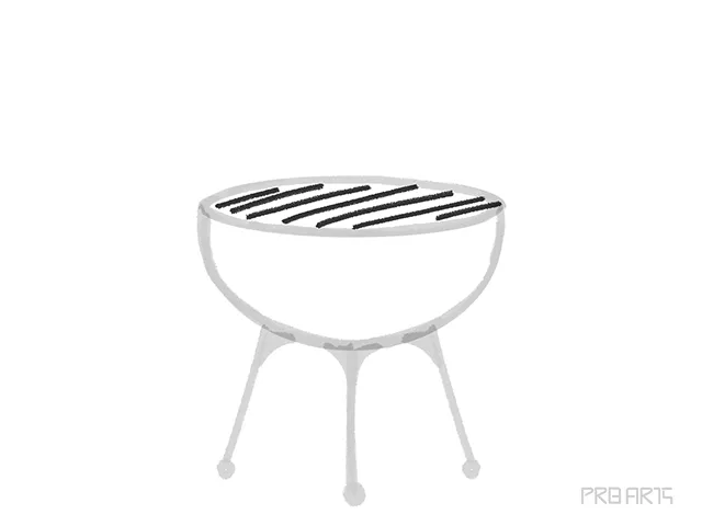 grill drawing tutorial for kids - step 06