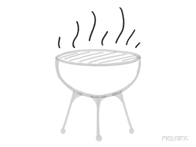 grill drawing tutorial for kids - step 07