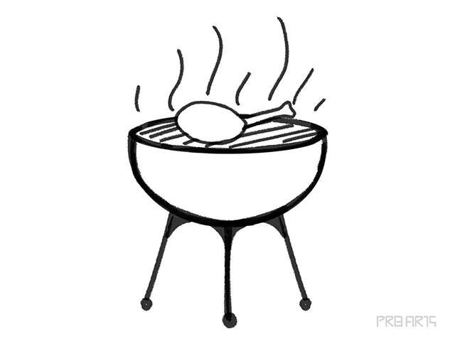 grill drawing tutorial for kids an easy step-by-step tutorial