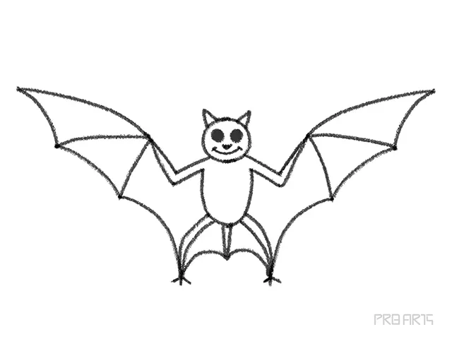 bat cartoon-style drawing for kids an easy step-by-step tutorial for kids