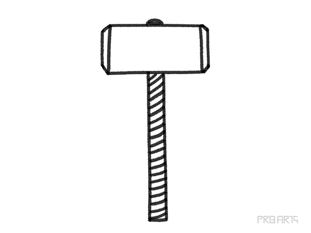 learn how to draw the hammer outline drawing an easy step-by-step tutorial guide for beginners