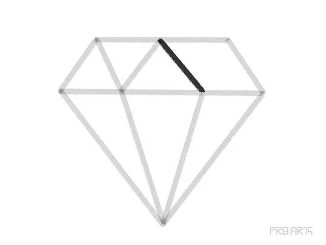 Learn how to draw a diamond outline shape an easy step-by-step drawing tutorial - step 10