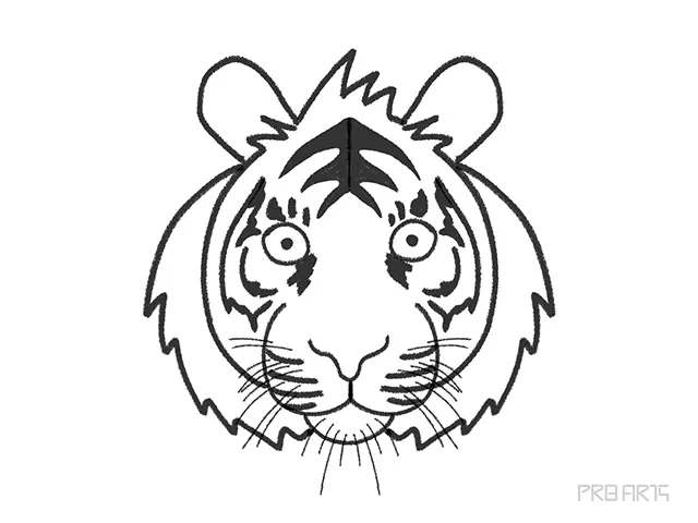 learn how to draw the semi-realistic tiger face an easy step-by-step drawing tutorial specially created for kids and beginners, at the end of this drawing tutorial you will understand how to sketch the tiger outline face easily