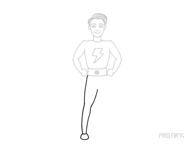 superman left leg drawing tutorial