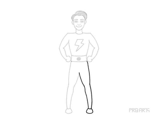 superman right leg drawing tutorial
