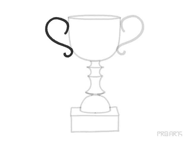 trophy handle left-side drawing