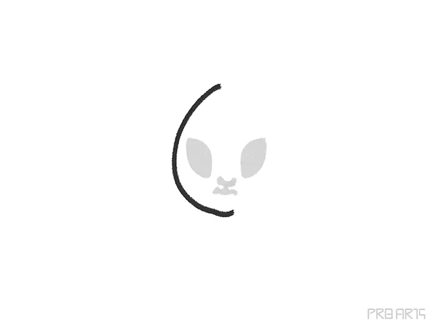 bad bunny face left side outline shape drawing