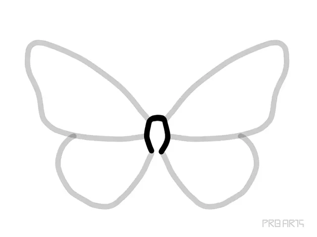 learn how to draw the outline drawing of butterfly sketch an easy step-by-step drawing tutorial for beginners - step 05