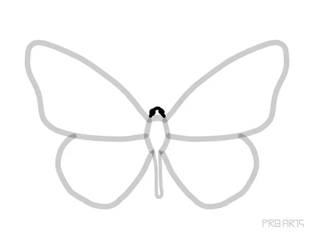 learn how to draw the outline drawing of butterfly sketch an easy step-by-step drawing tutorial for beginners - step 07