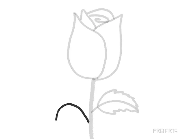 rose leaves shape drawing tutorial